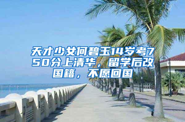 天才少女何碧玉14岁考750分上清华，留学后改国籍，不愿回国