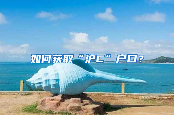 如何获取“沪C”户口？