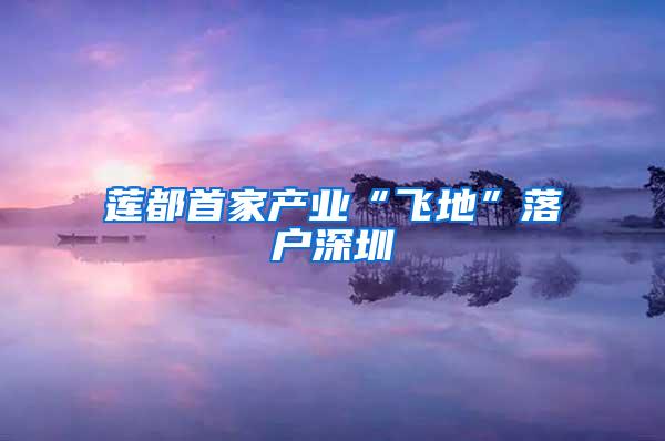 莲都首家产业“飞地”落户深圳