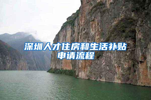 深圳人才住房和生活补贴申请流程