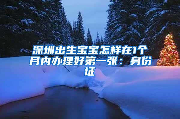 深圳出生宝宝怎样在1个月内办理好第一张：身份证