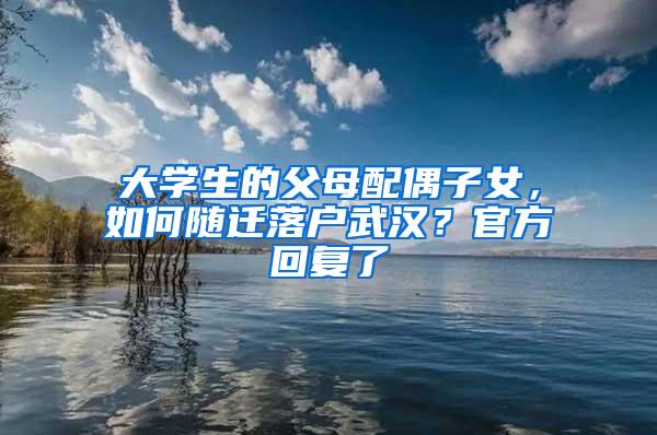 大学生的父母配偶子女，如何随迁落户武汉？官方回复了