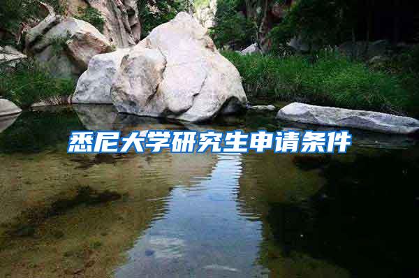 悉尼大学研究生申请条件