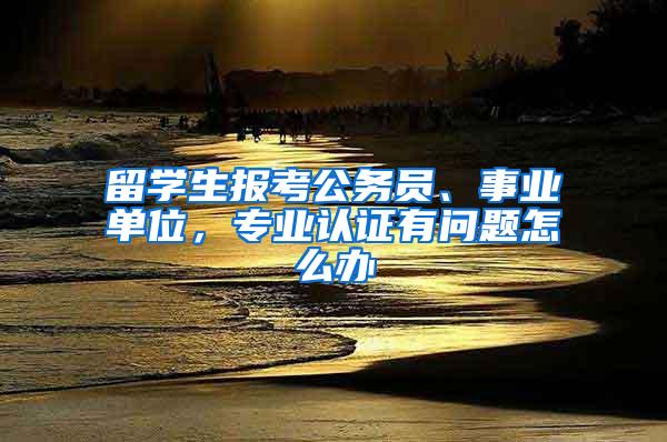 留学生报考公务员、事业单位，专业认证有问题怎么办