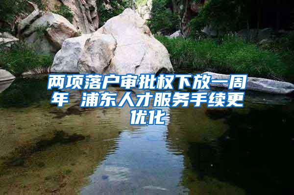 两项落户审批权下放一周年 浦东人才服务手续更优化