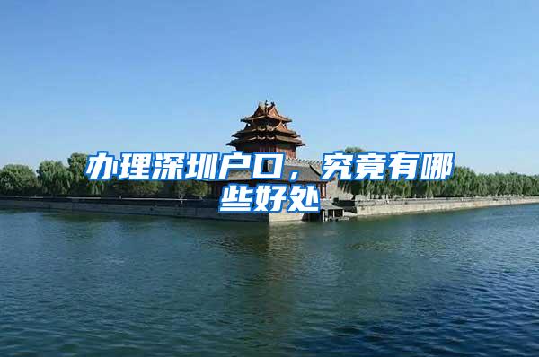 办理深圳户口，究竟有哪些好处