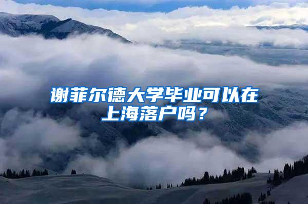 谢菲尔德大学毕业可以在上海落户吗？