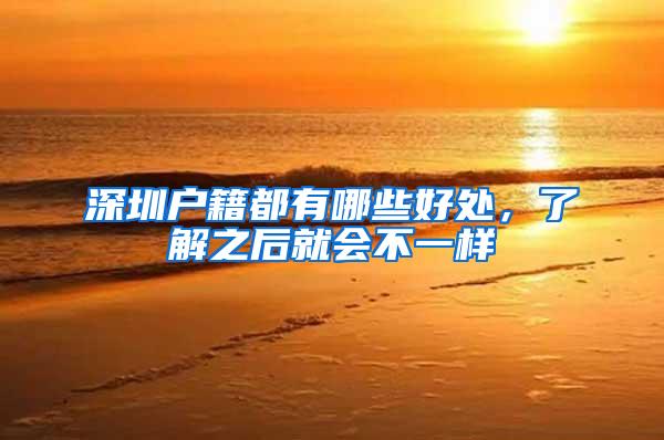 深圳户籍都有哪些好处，了解之后就会不一样