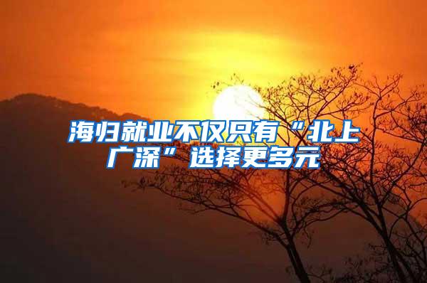 海归就业不仅只有“北上广深”选择更多元