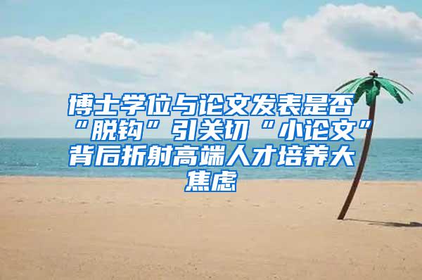 博士学位与论文发表是否“脱钩”引关切“小论文”背后折射高端人才培养大焦虑