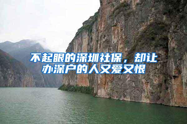 不起眼的深圳社保，却让办深户的人又爱又恨