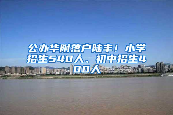 公办华附落户陆丰！小学招生540人、初中招生400人