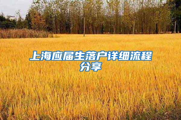 上海应届生落户详细流程分享