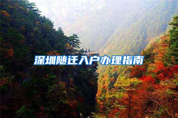 深圳随迁入户办理指南