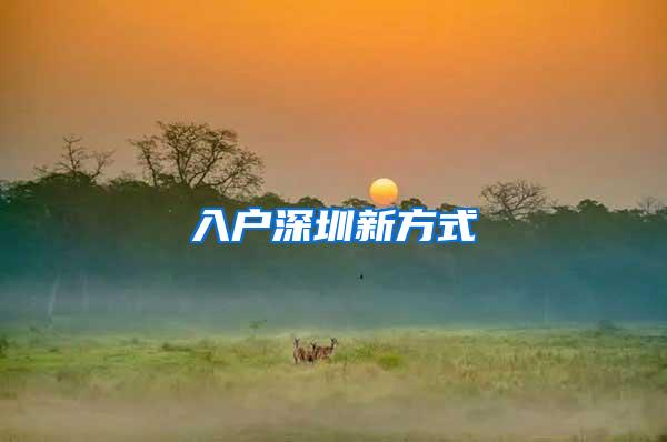 入户深圳新方式