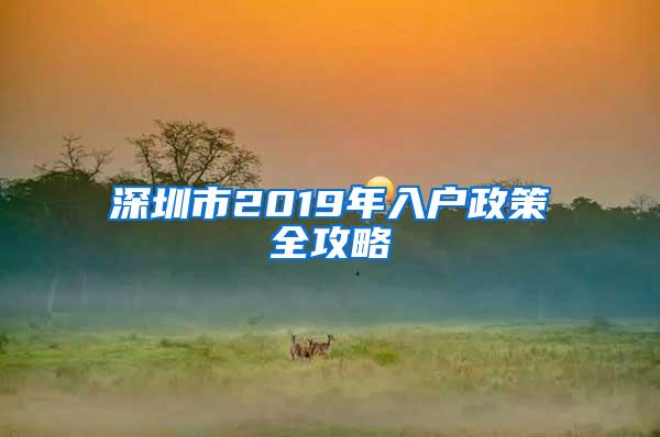 深圳市2019年入户政策全攻略