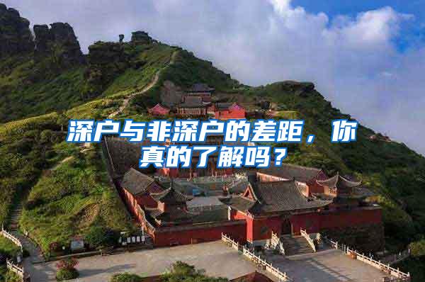 深户与非深户的差距，你真的了解吗？