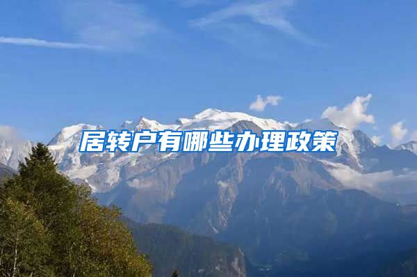 居转户有哪些办理政策