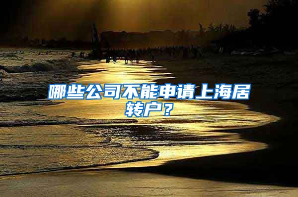 哪些公司不能申请上海居转户？