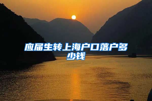 应届生转上海户口落户多少钱
