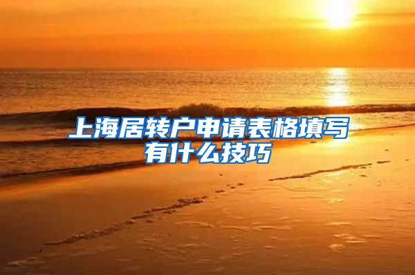 上海居转户申请表格填写有什么技巧