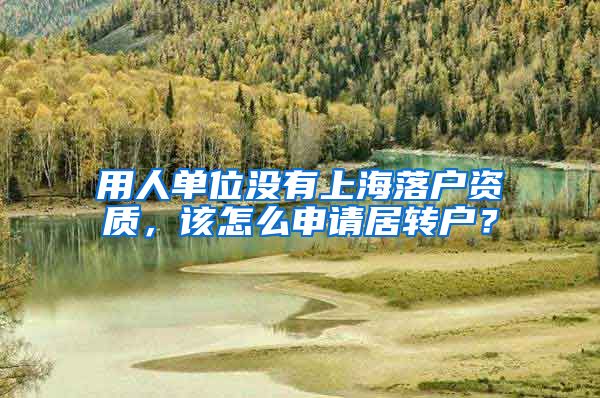 用人单位没有上海落户资质，该怎么申请居转户？
