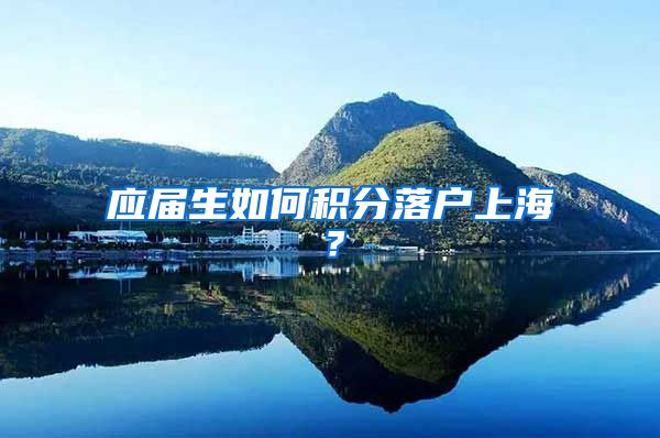 应届生如何积分落户上海？