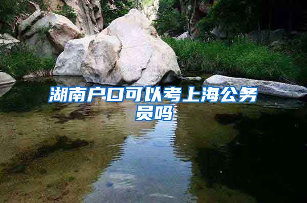 湖南户口可以考上海公务员吗