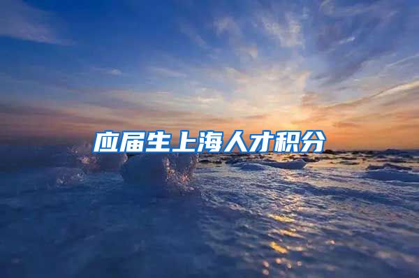 应届生上海人才积分