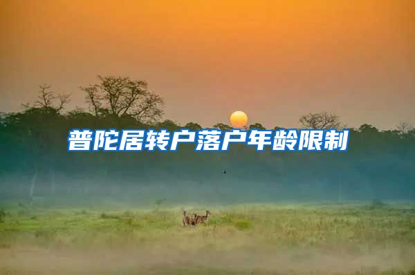 普陀居转户落户年龄限制