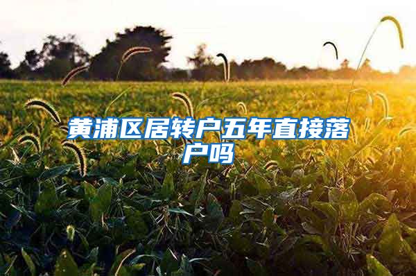 黄浦区居转户五年直接落户吗