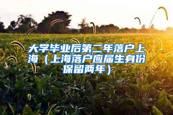 大学毕业后第二年落户上海（上海落户应届生身份保留两年）