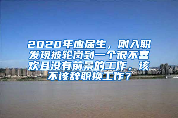 2020年应届生，刚入职发现被轮岗到一个很不喜欢且没有前景的工作，该不该辞职换工作？