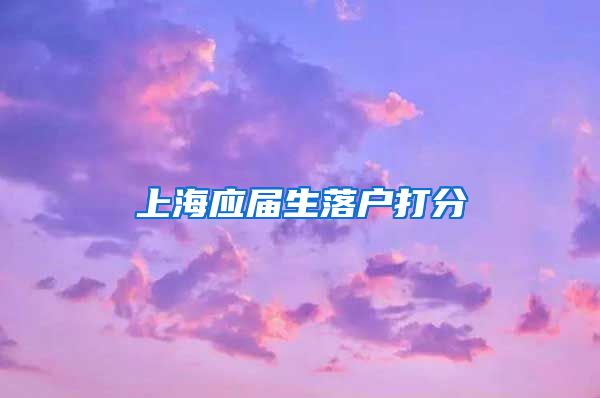 上海应届生落户打分