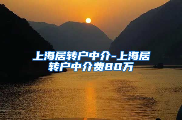 上海居转户中介-上海居转户中介费80万