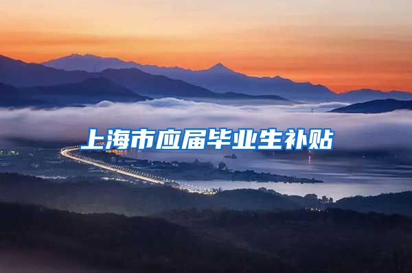 上海市应届毕业生补贴
