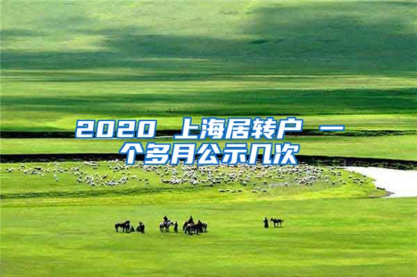 2020 上海居转户 一个多月公示几次