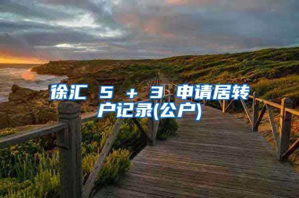 徐汇 5 + 3 申请居转户记录(公户)