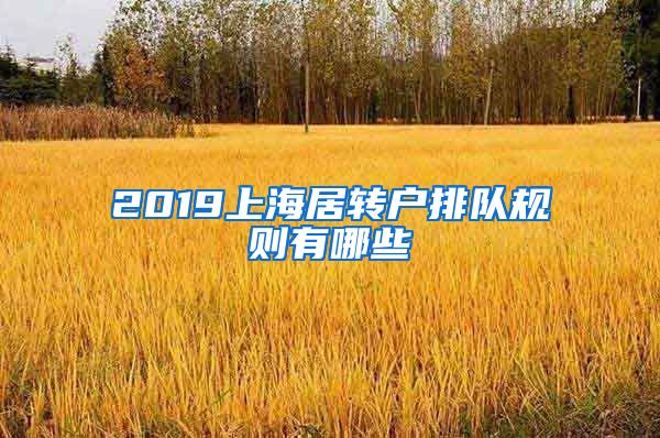 2019上海居转户排队规则有哪些
