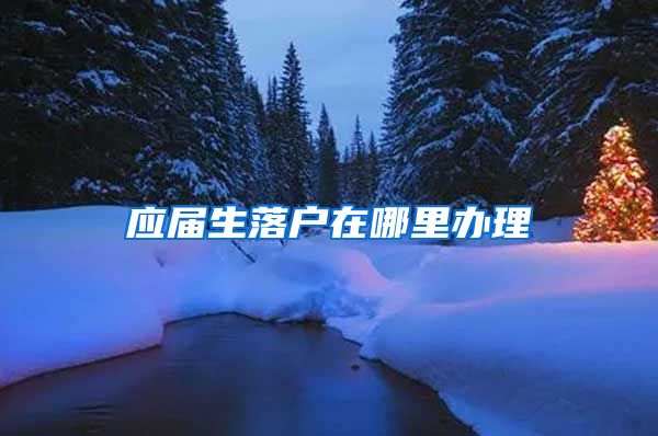 应届生落户在哪里办理