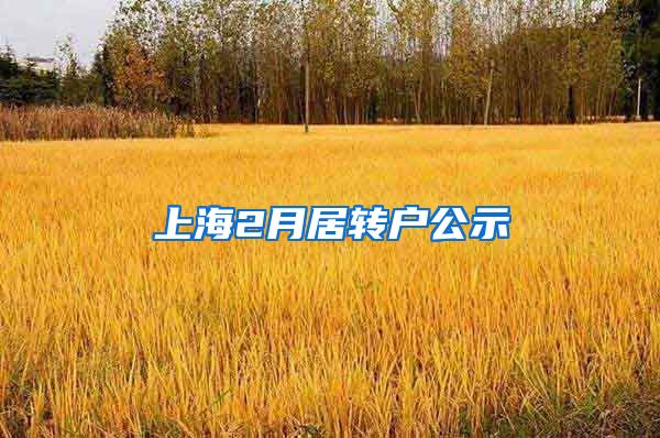 上海2月居转户公示