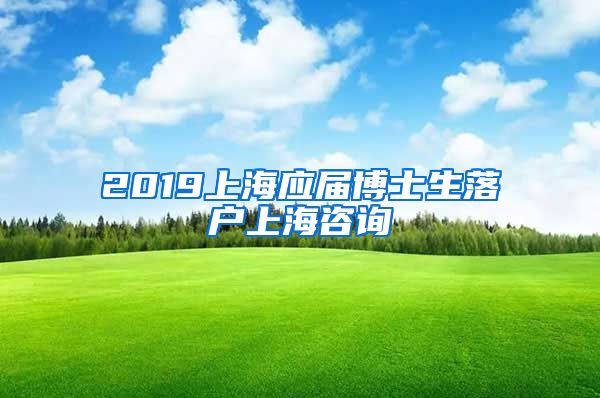 2019上海应届博士生落户上海咨询