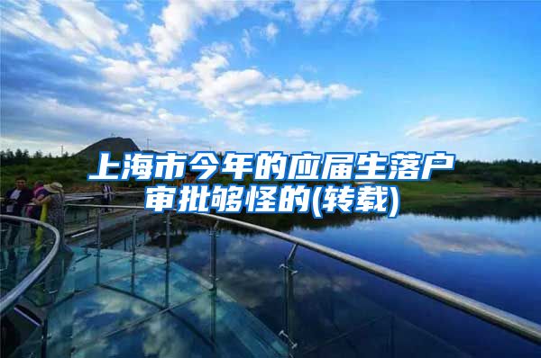 上海市今年的应届生落户审批够怪的(转载)