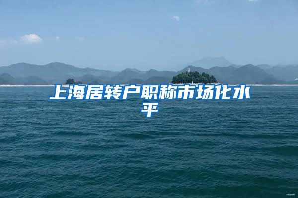 上海居转户职称市场化水平