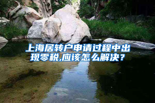 上海居转户申请过程中出现零税,应该怎么解决？