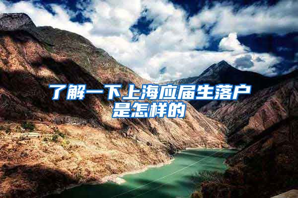 了解一下上海应届生落户是怎样的