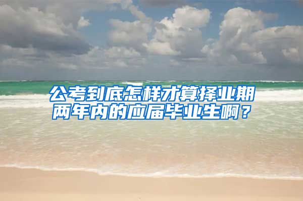 公考到底怎样才算择业期两年内的应届毕业生啊？
