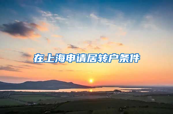 在上海申请居转户条件