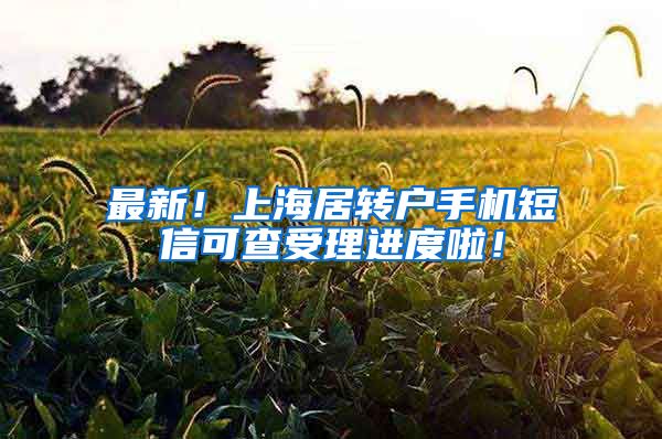 最新！上海居转户手机短信可查受理进度啦！