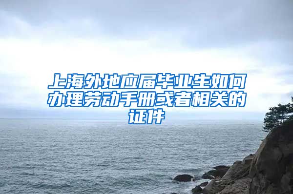 上海外地应届毕业生如何办理劳动手册或者相关的证件